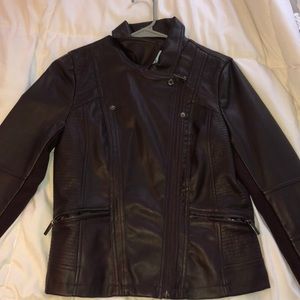 Brand new never worn brown leather jacket